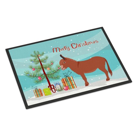 Carolines Treasures Irish Donkey Christmas Indoor or Outdoor Mat - 18 x 27 in. BB9215MAT